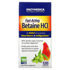 BETAINE HCL - 120 CAPSULES - Enzymedica