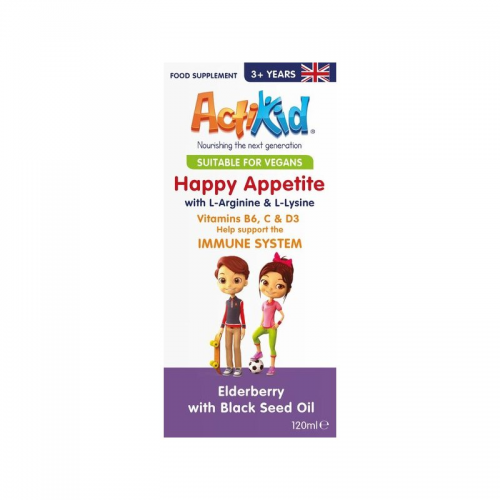 Happy Appetite Immune System - 120ML - Elderberry with Black Seed Oil - ActiKid
