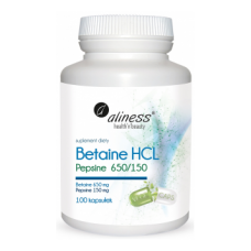 Betaine HCL Pepsine 650/150mg 100 caps - Aliness