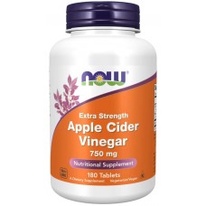 Apple Cider Vinegar, Extra Strength 750 mg Tablets - Now Foods