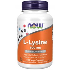 L-Lysine 500 mg Veg Capsules - Now Foods