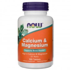 CALCIUM & MAGNESIUM 100 TABS - Now Foods